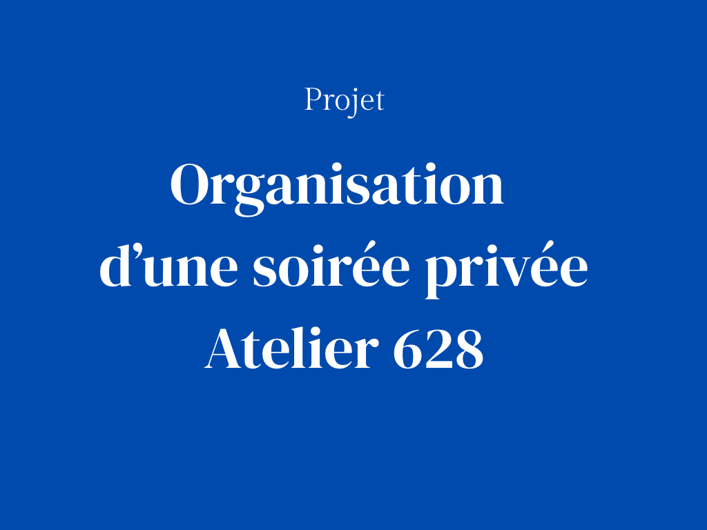 Atelier 628 organisation et gestion de la communication d’une soirée privée
