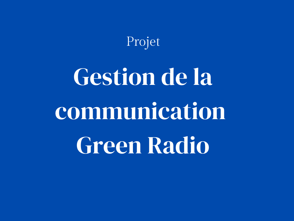 Gestion de la communication de Green Radio